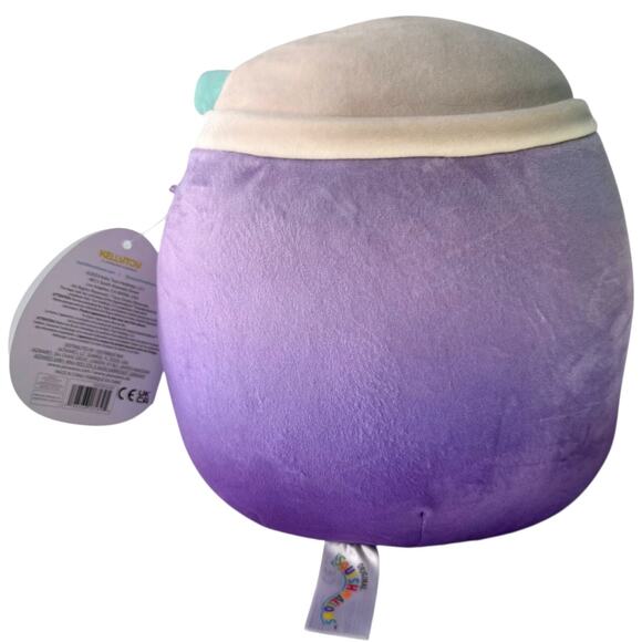 SQUISHMALLOWS Plush Poplina Boba Tea 8" Wink Purple Bubbles Straw Kelly Toy Tags - Picture 2 of 4